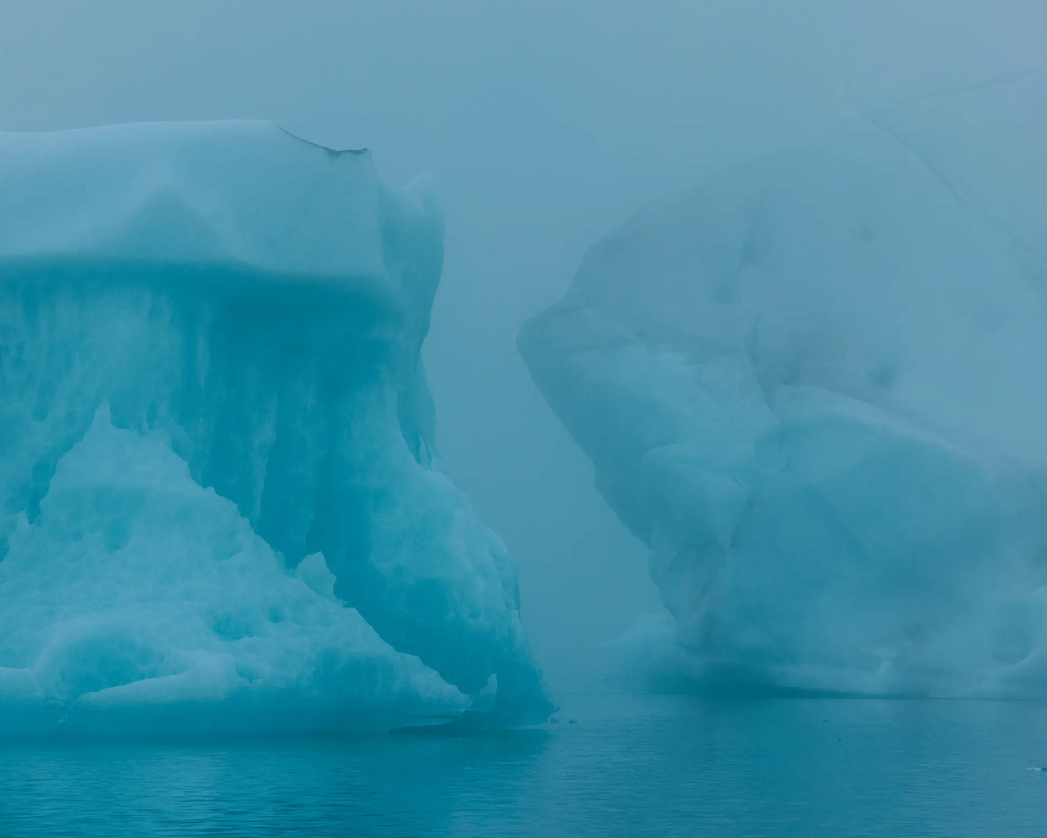 Glaciers within fog from JÖKULSÁRLÓN in Iceland. Iceland project was shot and completed over the course of ten days all over the island of Iceland. 