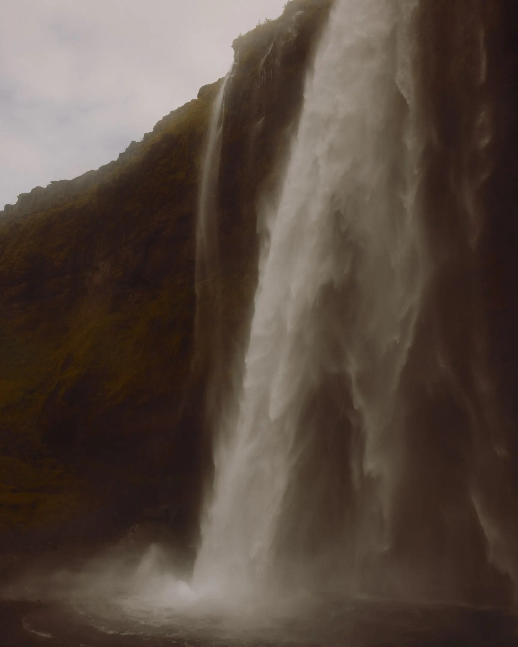 Seljalandsfoss waterfall on a cloudy day in Iceland. Iceland project was shot and completed over the course of ten days all over the island of Iceland.