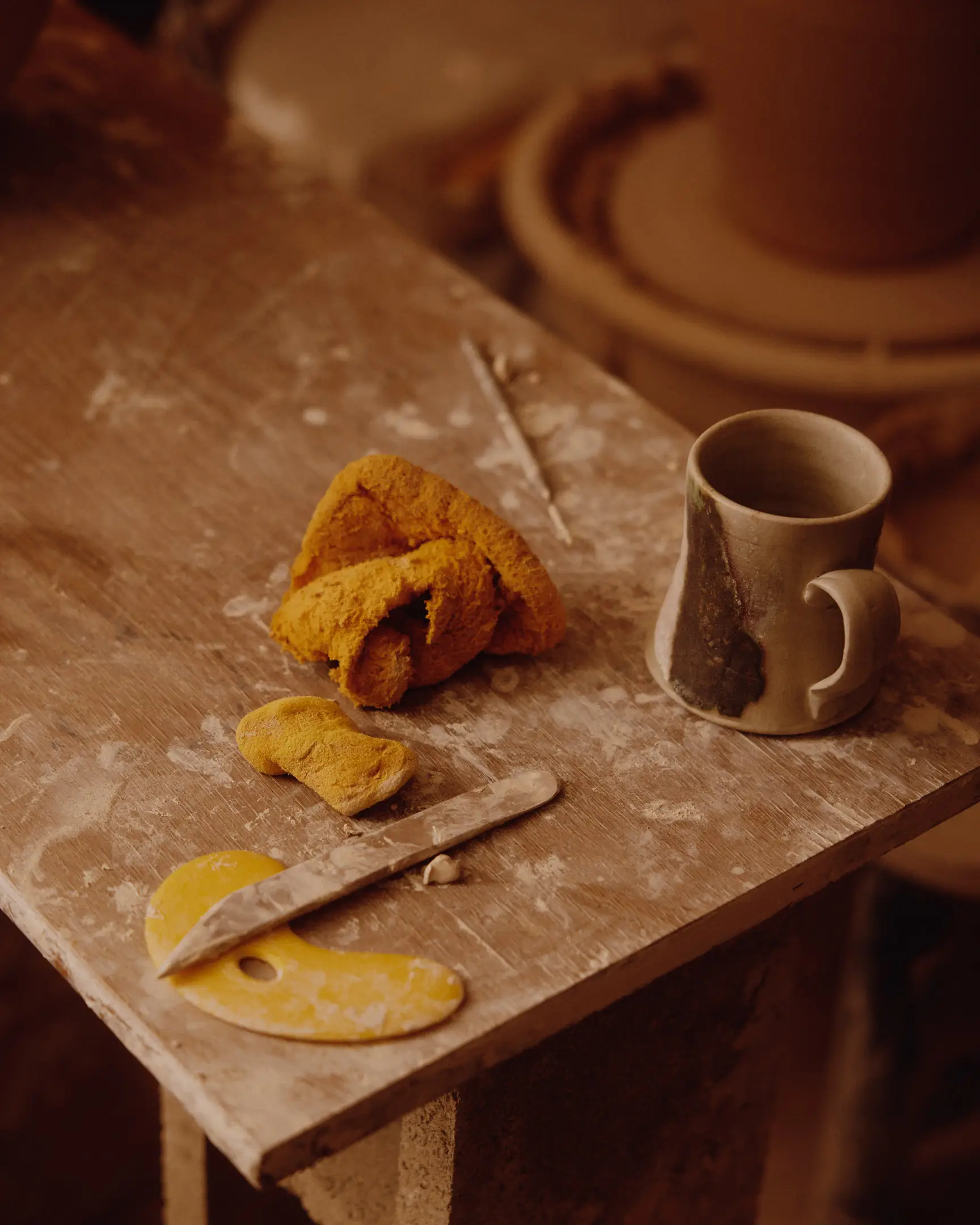 Studio details from the studio of Jotham Hung. Jotham Hung Ceramics based in Los Angeles, Ca shot originally for NAN Collective.