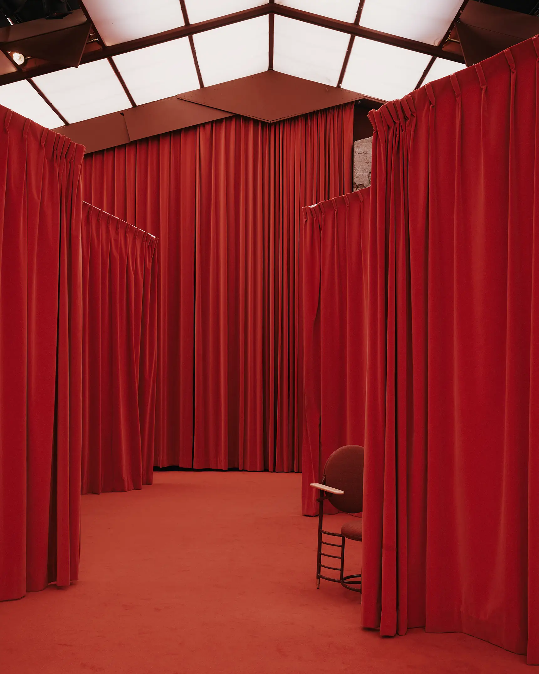 Red room at Taliesin West. Taliesin West was built by Frank Lloyd Wright in Scottsdale, AZ.